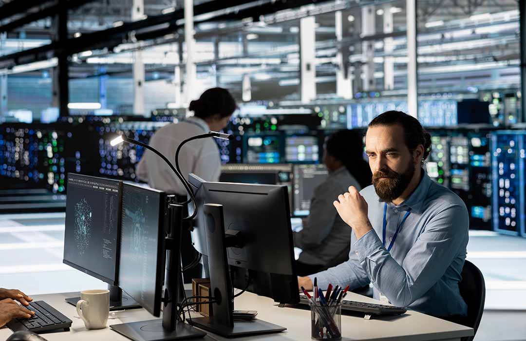 AI Receptionist responding to IT emergencies, forwarding urgent calls, and notifying clients promptly.