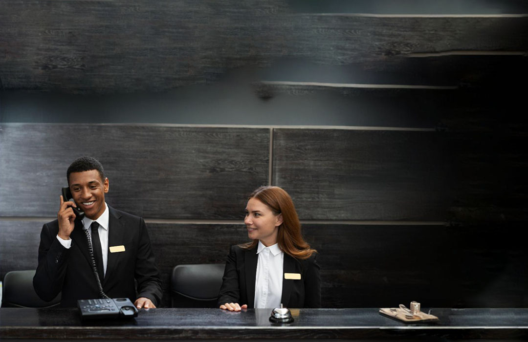 AI Virtual Receptionist for Hotels and Resorts logging guest special requests and forwarding to the right department.