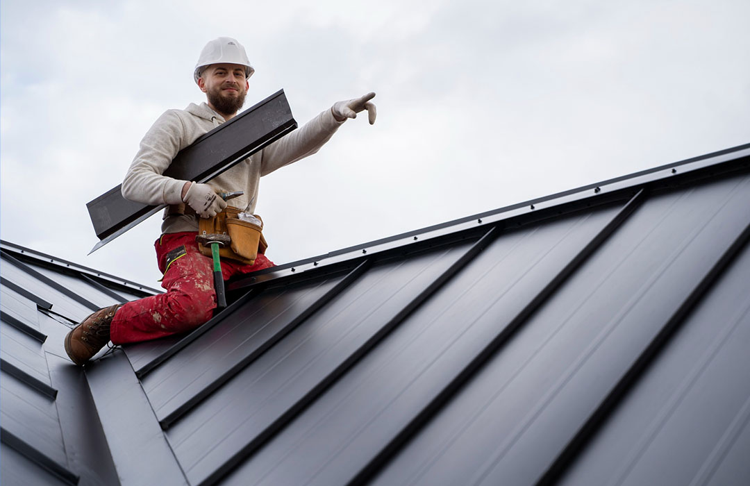 HiThere AI Answering Service providing professional roofing service information and timeline estimates during busy seasons